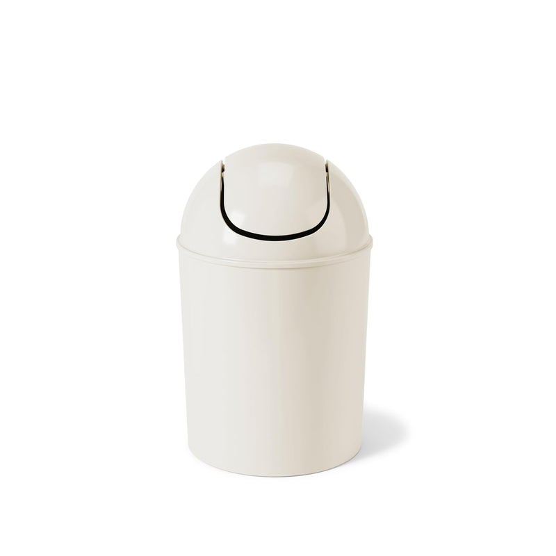 UMBRA 1.25 Gallon Mini Waste Can with Removable Swing-Top Lid - Small Garbage Bin for Kitchen, Bathroom, Bedroom, Office - Compact Trash Can Fit Under Tables & Counters - Sand - Image 2